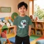 Áo thun bé trai mùa hè khủng long dễ phối đồ Size 90-150