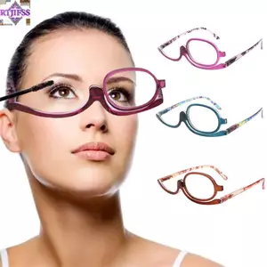 RTJIFSS + 1.50 ~ + 4.0 Diopter Xoay Trang Điểm Đọc Sách Kính Mắt Nữ Kính Phóng Đại Di Động