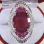 Một thế giới| Lấp Lánh Kẻ Sọc Giả Đá Ruby Nhẫn Đính Hôn Ban Nhạc Nữ Trang Sức