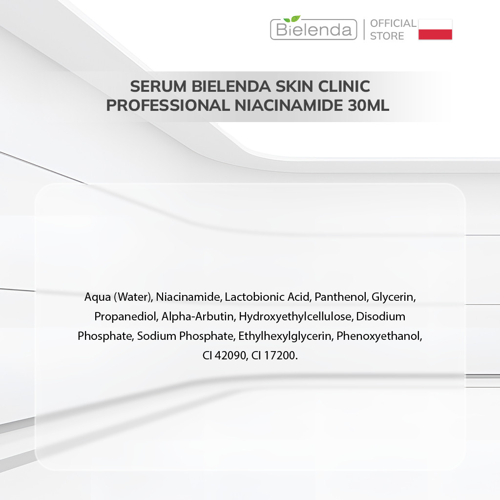 Serum Bielenda Skin Clinic Professional Niacinamide thu nhỏ lỗ chân lông, mờ thâm mụn và dưỡng sáng da 30ml
