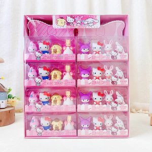 Bộ tẩy động vật dễ thương Chủ đề gia đình 3d Hình dạng sáng tạo 4 miếng trong 1 của các loại tẩy khác nhau Khuyến khích FXZB thực tế
