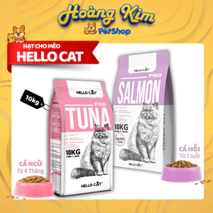Hạt Cho Mèo Hello Cat 10kg - Ngừa Búi Lông, Mượt Lông, Khỏe Tiết Niệu