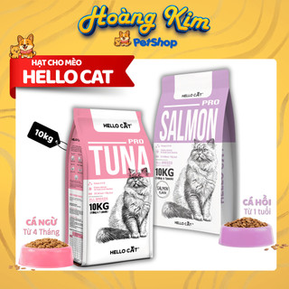 Hạt Cho Mèo Hello Cat 10kg - Ngừa Búi Lông, Mượt Lông, Khỏe Tiết Niệu