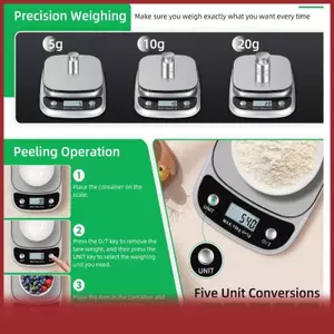 Cod điện tử có trọng lượng Quy mô cho thực phẩm kỹ thuật số nhà bếp quy mô trọng lượng gram nấu nướng 3kg/0.1g