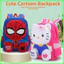 HT3 Spider-Man Hello Kitty Cartoon Schoolbag Ba lô thời trang phong cách Hàn Quốc TH3