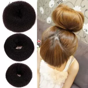 DELMER Hair Bun Donut, Kẹp Tóc 3 Màu Tóc Bun Maker, Phụ Kiện Tóc Thời Trang Thanh Lịch DIY Dễ Dàng Nhẫn Lớn Bé Gái Nữ
