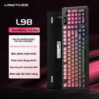 Bàn phím ba chế độ Bluetooth không dây Wolf Tu L98 RGB Laptop Trò chơi văn phòng Phim có dây Bàn phím im lặng