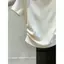 Mùa xuân hè 2026 Áo thun Cotton chải kỹ nút khâu tay ngắn Slim-Fit Slim-Fit Slimmer Look Simple Fashion Everyday All-Match Basic