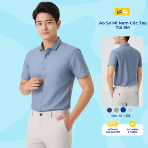 Áo Sơ mi nam YODY cộc tay có túi ngực chất liệu mềm mịn không nhăn TRA - MOSH25A167