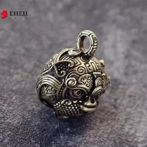 Phụ kiện chuông dũng cảm mắt to bằng đồng thau Phụ kiện thủ công DIY VN