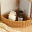 Giỏ định hình quạt WANYEDI, Giỏ lưu trữ góc trên dệt, Thùng lưu trữ tiết kiệm không gian hình quạt Tổ chức tại nhà