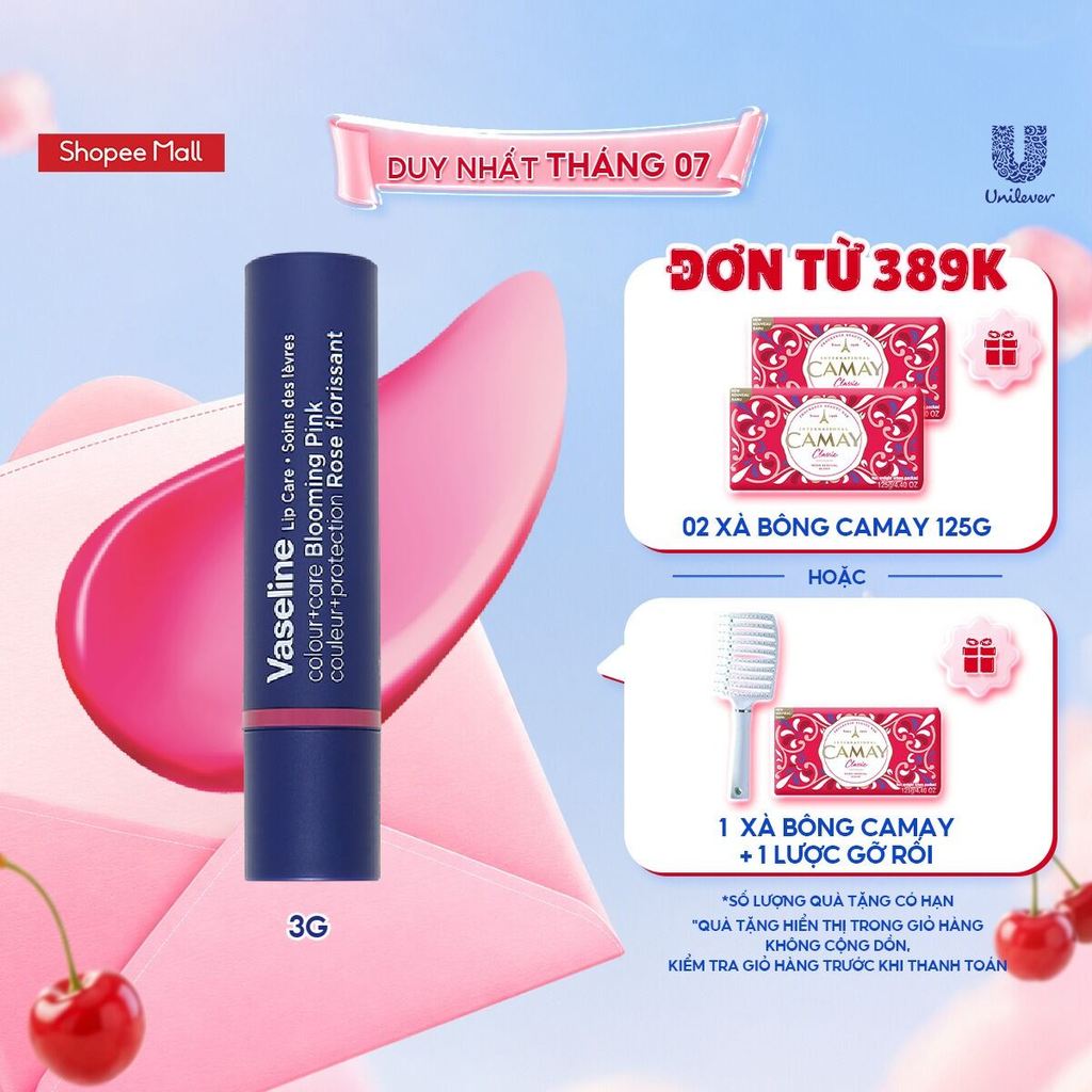 Son dưỡng môi Vaseline Colour+Care Blooming Pink 3g