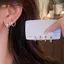 < Honeyba > 4 Cái / bộ Bông Tai Vòng Pha Lê Zircon Thẩm Mỹ Cho Nữ Hợp Thời Trang Thoáng Mát Tinh Tế Bông Tai Đeo Hàng Ngày Phụ Kiện Trang Sức Quà Tặng Đẹp