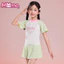 Đồ bơi hai mảnh kiểu váy trẻ em, dễ thương, thoải mái, thích hợp cho kỳ nghỉ, đồ bơi bé gái