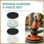4 gói Miếng chà nhám xốp cho máy chà nhám quỹ đạo, Tấm chà nhám quỹ đạo 5 Inch 8 lỗ Surfprep Foam Pad