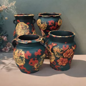 Chậu hoa thủ công phong cách cổ điển lớn cho cây ngoài trời trong nhà Trang trí nội thất Phụ kiện sân vườn Bình gốm sứ hạng nặng cho cây mọng nước Hoa Cây xanh