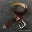 Vintage Thời Trung Cổ Màu Nâu Dập Nổi Pin Khóa Thắt Lưng Niche Hàng Ngày Đơn Giản Phù Hợp Với Nam Nữ Thắt Lưng Hẹp Khóa Eo