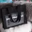 Túi mua sắm lưới trong suốt FUHUIOT, Túi Tote sức chứa lớn bằng Nylon một vai, Túi đeo chéo Hasp thông thường Túi du lịch màu đen Túi du lịch trung tâm mua sắm