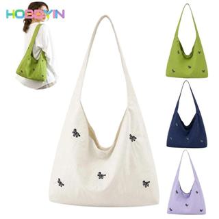 HOBBYIN Túi đeo vai nữ HOBBYIN, Túi Tote thiết kế khóa họa tiết ngựa, Túi xách công suất lớn đa năng bằng vải Canvas đi làm / du lịch / mua sắm