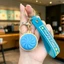 QEARY Nhấp Nháy Baozi Móc Khóa, Cao Su Mềm Phát Sáng Hấp Bun Móc Khóa, Đồ Chơi Fidget Kích Thước Mini Squishy 3D Bóp Đồ Chơi Nhân Viên Văn Phòng