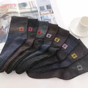 HFSHY 10 Cái = 5 Cặp Nam Mùa Đông Thi Ấm Sọc Len So Casual Doanh Nhân Nam Sos VN