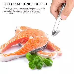 Maybest 1PC Xương cá bằng thép không gỉ, Kẹp phòng ăn Máy vắt xương, Kìm loại bỏ xương cá, Kẹp chiết, Dụng cụ nhà bếp {VN}