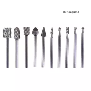 10 Cái 1 / 8 Inch Shank Phay Tập Tin Quay Burrs Bit Set Gỗ Khắc Rasps [Vn]