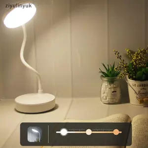 Ziyulinyuk LED Di Động Có Thể Điều Chỉnh Độ Sáng Đèn Bàn USB Cắm Pin Đèn Để Bàn Phòng Ngủ Đọc Sách Đèn Ngủ Bảo Vệ Mắt Đèn LED Đầu Giường VN