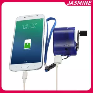 JASMINE Khẩn Cấp Ngoài Trời Tay Quay Điện Dynamo Sạc Khẩn Cấp 5.5V Sạc Du Lịch Ngoài Trời Sinh Tồn Phụ Kiện JASMINE