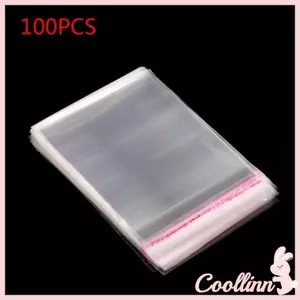 COO 100x Túi nhựa tự dính trong suốt Túi Poly có thể khóa lại 9x13cm