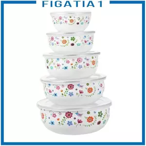 Bộ 5 Bát Trộn Có Nắp Kín Hơi Thực Phẩm Chuẩn Bị Bát Trái Cây Bát Salad Cho Đồ Ăn Nhẹ