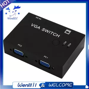 Bộ chuyển đổi Video VGA 2 trong 1 ra Bộ chuyển đổi Video 2 trong 1 cho màn hình PC Màn hình máy chiếu Máy tính xách tay