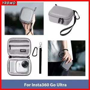 Túi đựng thân Mini máy ảnh YRBWD, Túi lưu trữ di động PU, Hộp đựng nhẹ chống sốc cho phụ kiện máy ảnh Insta360 Go Ultra