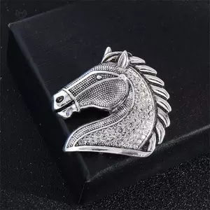 Trâm cài đầu ngựa cổ điển dành cho nữ Động vật thông thường Đảng Trâm cài Quà tặng [Mina]