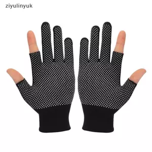 Ziyulinyuk Chống Trơn Trượt Màn Hình Cảm Ứng Nylon Găng Tay Nam Nữ Mùa Hè Ngoài Trời Đi Xe Thể Thao Thể Dục Thoáng Khí Chống Trơn Trượt Găng Tay Nửa Ngón VN