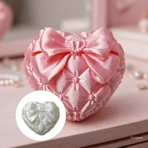 Hộp đựng đồ trang sức vỏ chăn hàng đầu có hình trái tim và nắp nâng lên để trưng bày tủ quần áo và lưu trữ bông tai hàng ngày
