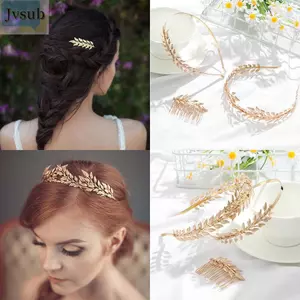 JVSUB Cô Dâu Đầu Lược Tóc Vintage Phù Dâu Trang Sức Cưới Tóc Vương Miện