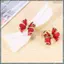6 Miếng Đỏ Nơ Khăn Ăn Nhẫn, Bướm Nút Thắt Khăn Ăn Nhẫn Đựng Handmade Kim Loại Khăn Ăn Khóa Trang Trí Bàn Thanh Lịch