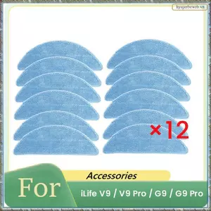12 Chiếc Làm Sạch Rag Cho V9 / V9 Pro / G9 / G9 Pro Robot Hút Bụi Phần Thay Thế