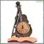 Đàn violin Đồng Hồ Để Bàn Trang Trí Nhựa Violin Đồng Hồ Hình Vintage Violin Hình Đồng Hồ Để Bàn Đàn Guitar Trang Trí Nhà Trang Trí