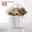 Lãng mạn Nơ Trắng Satin Lễ Cưới Tiệc Hoa Cô Gái Giỏ