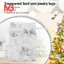 100 Chiếc Organza Cưới Túi Quà Tặng Dây Rút Túi Trang Sức Túi Bạc Trắng Bông Tuyết In Sheer Đảng Ủng Hộ Túi