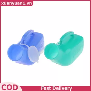 XUAN 1 Bình Nước Tiểu Di Động Cho Nữ / Nam 1000 / 1200ml Bình Ngủ Bằng Nhựa Có / Không Nắp Pee Hộp Đựng Nước Tiểu Pee Chai VN