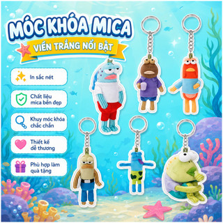 Beikini eBotteom Budsdies Keychain Resin Ganci Spongebob Resin Gantungan Kunci Custom Free Desain Ganci Aesthetic - Cool