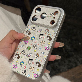 Thời Trang Da Sang Trọng Cho iPhone 17 11 16 15 14 13 12 Pro Max Windows Dễ thương Cartoon Trường Hợp điện Thoại