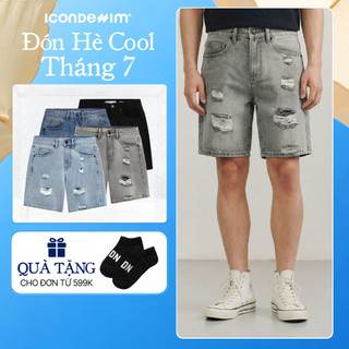 Quần Short Nam ICONDENIM Orgnls Raw Edge Shorts Form Loose QSID0262