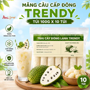 Mãng Cầu Cấp Đông Trendy Túi 100g x10 Túi Tươi Ngon, Giữ Trọn Hương Vị Tự Nhiên