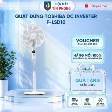 Quạt đứng Toshiba DC inverter F-LSD10 - Có remote - 9 Cánh quạt - Hàng chính hãng - Bảo hành 1 năm.