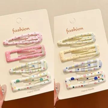 Kẹp Tóc (Kẹp Tóc & Kẹp Tóc) Kẹp Tóc Cao Cấp Kẹp Tóc Cao Cấp -- Kẹp Tóc Dây Màu BB Kẹp Tóc Gãy Kẹp Tóc Bé Gái Phụ Kiện Tóc Kẹp Tóc Màu Kẹo Dopamine Chấm Bi Chấm Nổ Kẹp 08.4