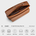 Cặp Công Sở Lata (Thời trang nam basic đựng vừa laptop 14 inch - Cặp da CA43) — ảnh 5